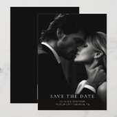ミニマル モダン タイポグラフィー フォト セーブ ザ デート セーブザデート (正面/裏面)