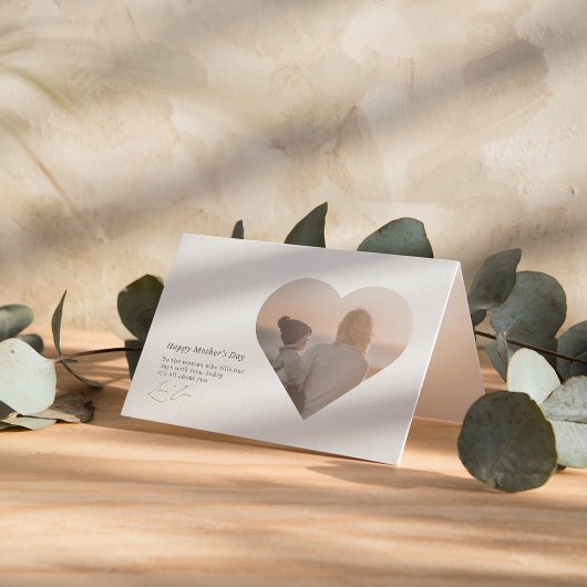 ミニマル モダン ハッピー マザーズデー ホリデー カード