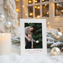 ミニマル モダン ハンドライティング スクリプト フォト クリスマス