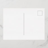 ミニマル モダン ハート＆スクリプト サンクス ウェディング 箔招待状ポストカード (裏面)