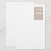 ミニマル モダン パステル ホワイト カラー オーダーメイド 便箋 (正面/裏面)