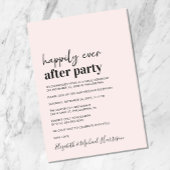 ミニマル モダン ピンク ウェディング レセプション 招待状