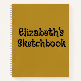 ミニマル モダン ファンキー スクリプト オーダーメイド スケッチブック ノートブック