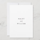 ミニマル モダン フェード フォト エレガント ウェディング 招待状 (裏面)