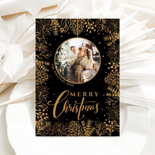 ミニマル モダン フォト クリスマス ブラック