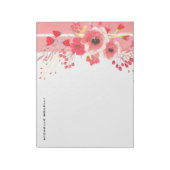 ミニマル モダン フラワー ノートパッド (回転)