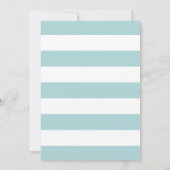 ミニマル モダン ブルー ストライプ フォト 洗礼式招待状 招待状 (裏面)