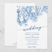 ミニマル モダン ブースベイハーバー メイン マップ ウェディング 招待状 (正面/裏面)