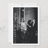 ミニマル モダン メリー 結婚 写真 ウェディング シーズンカード (正面)