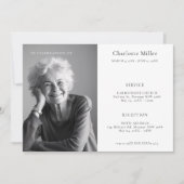 ミニマル モダン ライフ セレブレーション フォト 招待状 (正面)