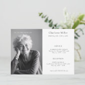 ミニマル モダン ライフ セレブレーション フォト 招待状 (スタンド正面)