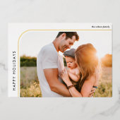 ミニマル モダン レトロ フレーム フォト 箔シーズンカード (正面)