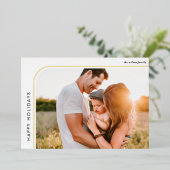 ミニマル モダン レトロ フレーム フォト 箔シーズンカード (立ち正面)