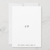 ミニマル モダン 小さい 結婚発表カード 招待状 (裏面)
