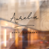 ミニマル モダン 小規模ビジネス シグネチャーネーム ウィンドウサイン (シート2)