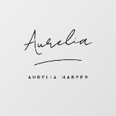 ミニマル モダン 小規模ビジネス シグネチャーネーム ウィンドウサイン (シート)