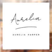 ミニマル モダン 小規模ビジネス シグネチャーネーム ウィンドウサイン (シート2)