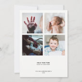 ミニマル モダン 引用 | 4 枚の写真のコラージュ Instagram シーズンカード (正面)