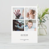 ミニマル モダン 引用 | 4 枚の写真のコラージュ Instagram シーズンカード (スタンド正面)