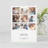 ミニマル モダン 引用 | 9 枚の写真 コラージュ シーズンカード (スタンド正面)