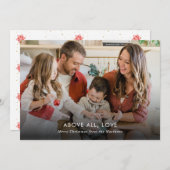 ミニマル モダン 愛のクリスマス フォト シーズンカード (正面/裏面)