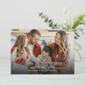 ミニマル モダン 愛のクリスマス フォト シーズンカード (スタンド正面)