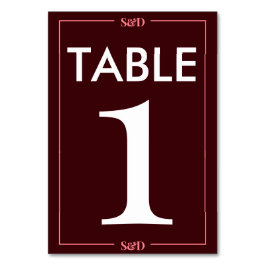 ミニマル モダン 編集可能 ウェディング テーブルナンバー