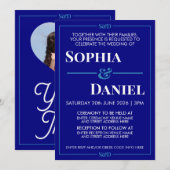 ミニマル モダン 編集可能 ウェディング 招待状 (正面/裏面)