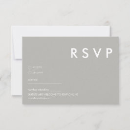 ミニマル モダン RSVP カード | グレー ウェディング