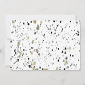 ミニマル モノクロ ゴールド キンセアニエラ スウィート15 招待状 (裏面)