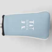 ミニマル・モノグラムパーソナライズされた ゴルフヘッドカバー (正面)