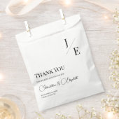 ミニマル・モノグラム結婚ズ | ヘビーホワイト フェイバーバッグ (クリップ留めされた状態)