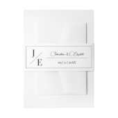 ミニマル・モノグラム結婚ズ | ヘビーホワイト 招待状ベリーバンド (正面例)