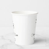 ミニマル・モノグラム結婚ズ | ヘビーホワイト 紙コップ (右)