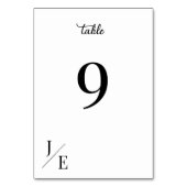 ミニマル・モノグラム結婚ズ | ホワイト披露宴 テーブルナンバー (正面)