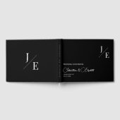 ミニマル・モノグラム結婚ズ |黒 ゲストブック (全面)