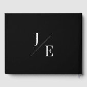 ミニマル・モノグラム結婚ズ |黒 ゲストブック (裏面)