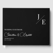 ミニマル・モノグラム結婚ズ |黒 ゲストブック (正面)