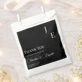 ミニマル・モノグラム結婚ズ |黒 フェイバーバッグ (クリップ留めされた状態)