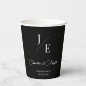 ミニマル・モノグラム結婚ズ |黒 紙コップ (裏面)