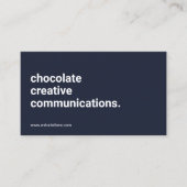 ミニマル・モノグラム・オン・ネイビー・ブルー | Sans Serif 名刺 (正面)