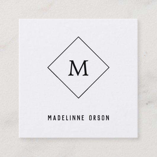 ミニマル・モノグラム スクエア名刺 (正面)