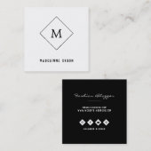 ミニマル・モノグラム スクエア名刺 (正面/裏面)
