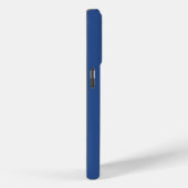 ミニマル モノグラム ブルー Case-Mate iPhoneケース (裏面 / 右)