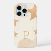ミニマル モノグラム レター P スマホケース - エレガントなデザイン iPhoneケース (裏面)