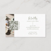 ミニマル モノグラム 手作り陶芸 フォト コラージュ 名刺 (裏面)