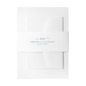 ミニマル，モノグラム，手書きフォント結婚, 招待状ベリーバンド (正面例)