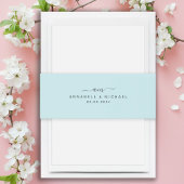 ミニマル，モノグラム，手書きフォント結婚, 招待状ベリーバンド