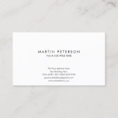 ミニマル・モノグラム |濃い灰色の白い円 名刺 (裏面)