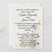 ミニマル | ライエレガントンアートデザイン結婚ズ 招待状 (正面)